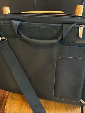 Briggs & Riley Black Laptop Briefcase with Contrast Stitching